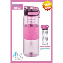 PremiumPort 700ML Sağlıklı ve Şık Silikon Gövde Tritan Su Matara