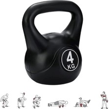 PremiumPort 4 kg Siyah Kettlebell ve Dambıl Seti, Sağlam ve Hafif Ağırlık