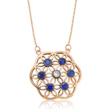 Fm Gümüş Yaşam Çiçeği Bayan Kolye