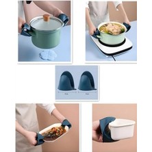 Mta -Tech Haşlanma Önleyici Kelepçe Seti 4’lü – Dayanıklı Silikon & Paslanmaz Çelik, Tencere Tabak Tutucu