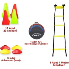 PremiumPort Futbol ve Basketbol Antrenman Seti, 4m Merdiven, Huni, Çanak, Çemberi