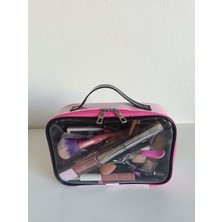 Maykis Şeffaf Kapaklı Kadın Makyaj ve Seyahat Çantası