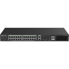 Ruijie Reyee Ruijie-Reyee RG-ES228GS-LP 28 Port 10-100-1000 Yönetilebilir 2sfp 2gigabit Uplink 24PORT POE+(250W)