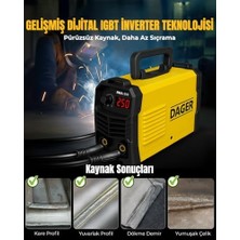 Dager MMA250 250 Amper Inverter Mini Çanta Kaynak Makinesi Seti | Igbt | Dijital Ekran | Elektrod + Maske + Eldiven