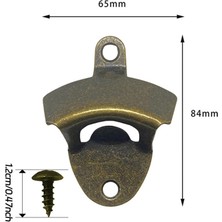 Anı Atölyesi 1 Adet Şişe Açacağı, Vidalı Vintage Bira Şişesi Açacağı, Ev, Bronz Renk