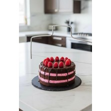 Profesyonel Paslanmaz Çelik Pasta Kesici – 2 Katlı Pasta ve Kek Için Ayarlanabilir Kesme Aparatı, Düzgün Dilimleme Aracı