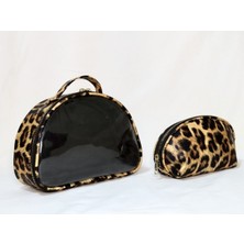 Maykis Kadın Kozmetik Makyaj Çantası Seti Suni Deri