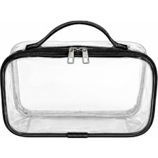 Maykis Her Tarafı Şeffaf Seyahat ve Organize Makyaj Çantası