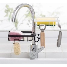 Eco Lounge Paslanmaz Çelik Mutfak Banyo Musluğuna Sabitlenebilir Sabunluk