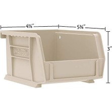 Akro-Mils 30210 Akrobins Plastik Saklama Kutusu, Istiflenebilir, El Işi ve Cihazlar Için, 6'lı Paket, 08212BLUE