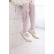 Gigi Giyim Kız Desenli Taşlı Kız Çocuk Külotlu Çorap