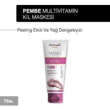 Dermokil Peeling Etkili ve Yağ Dengeleyici Pembe Kil Yüz Maskesi 75 ml