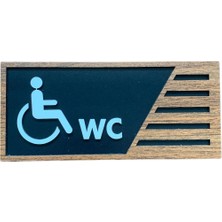 6. Pro Engelli Insan Figürlü Ahşap Wc (Otel, Lokanta Vb. Lavaboları Için Wc Yazısı)