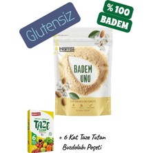 Kms Home Harras Glutensiz Badem Unu % 100 Badem 250 gr + 6 Kat Taze Tutan Buzdolabı Poşeti