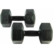 PremiumPort 5 kg Siyah Vinyl Çiftli Dambıl Seti, Sağlam ve Konforlu Antrenman
