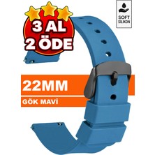 Trendburada Fossil-Welder-Wesse-Casio-Armani-Omega-Seiko-Tissot Saat Uyumlu 22mm Silikon Saat Kordonu Kayışı MR1