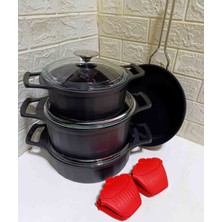 Granit Döküm Tencere Seti 7 Parça