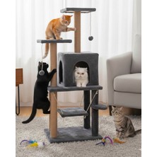 Feyza Design Salıncaklı Yuvalı Kedi Oyun Evi, Konfor ve Eğlence Için Tasarlandı