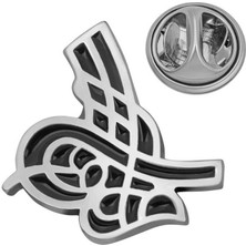 Akıllı Durak 925 Ayar Gümüş Tuğra Rozet T8680 (491)