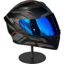 Scharf 902 Çene Açılır Motosiklet Kaskı – Güneş Gözlüklü E1 (Darkblue Vizörlü)