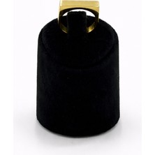 Pangu Geometrik Formlu Altın Renk Çelik Yüzük