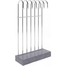 Md Vitrin Dekorasyon Krom Kaplama 7 Kollu Magaza Dekorasyonu Askı Sistemi