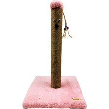 Feyza Design Kedi Tırmalama Sütunu 50 Cm, Doğal Kendir Halatlı Tırmalama Çubuğu