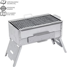 Katlanır Ayaklı Mangal - Argeus - Paslanmaz - Mühürleme Izgaralı - Kül Hazneli