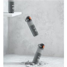 Skygo Tkk 700ML Pipetli Taşıma Kulplu Silikon Gövde Ölçü Skalalı Su Matarası (Turkuaz)