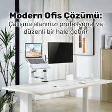 Skygo Npo STD72024MLG 17-32" Monitör 11-17" Laptop Destekli Stand, Alüminyum Ikili Kol, Ergonomik Yükseklik Ayarlı Tutucu, 360 Pivot Vesa (1X9KG)