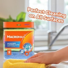 Skygo Mikrofiber Temizlik Bezi 4'lü Paket, Çok Amaçlı Toz Alma ve Yüzey Silme Bezi