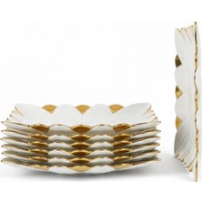 sembol Lotus 6lı Kare Servis Tabağı 20X20 cm