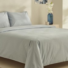 Skygo Fiora Soft %100 Pamuk Çift Kişilik Nevresim Takımı Mavi