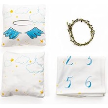 Skygo Küçük Meleğinize Erkek Bebek Doğum Hediyesi Fotoğraf Battaniyesi Seti Aylık Çekim