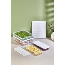 Skygo Nora 4'lü 4 Lt.+ 2,5 Lt.+ 1,2 Lt+1,2 Lt Saklama Kabı Ekru