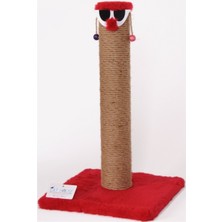 Feyza Design Renkli Kedi Tırmalama Evi, Kalın Palyaço Tasarımı, 60 cm