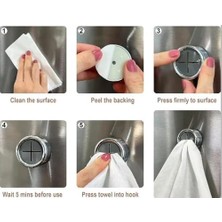 Skygo 2 Adet, Hafif, Lüks Vakumlu Kancalar, Güçlü Yük Taşıma Kapasiteli, Deliksiz Yapışkanlı Kancalar (Banyo ve Tuvalet Için), Vidalama Gerektirmez, Kendinden Yapışkanlı