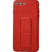 Starseven Iphone 7 Kılıf Coco Deri Standlı Kapak - Kırmızı