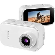 HERŞEYBURDAMODA F2 2k 1080P Parmak Kamera 130° Geniş Açı IPS Ekranlı 25G Mini Taşınabilir Cep Kamerası Beyaz