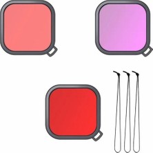 Kumi Gopro Hero Su Geçirmez Housing Uyumlu 3'lü Lens Filtresi