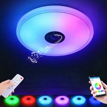 Mdstech Akıllı Rgb LED Tavan Lambası | Bluetooth Hoparlörlü, Müzikli, Uygulama Kontrollü 60W Aydınlatma