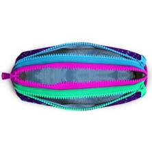 Skygo Mor Kedi Üç Bölmeli Kalem Çantası - Kız Çocuk