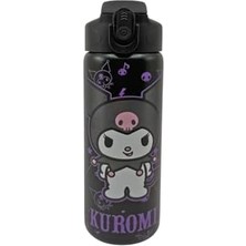 Skygo 600ML Temalı Lisanslı Pipetli Kilitlenebilir Kapak Paslanmaz Çelik Termos Matara (Siyah)