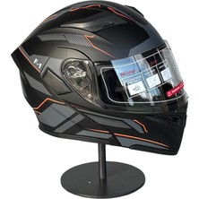 Scharf 902 Çene Açılır Motosiklet Kaskı – Güneş Gözlüklü E1 (Şeffaf Vizörlü)