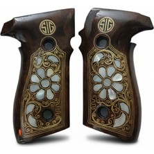 Yücel Av Bayii Sig Sauer P226 Işlemeli Telkari Ahşap Kabze