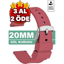Trendburada 20mm Fossil-Welder-Wesse-Casio-Armani-Omega-Seiko-Tissot Saat Uyumlu Silikon Saat Kordonu Kayışı MR2