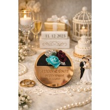 Düğün Nişan Söz Kına Için Magnet Kişiye Özel Çiçekli 25 Adettir No 28