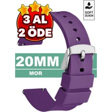 Trendburada 20mm Fossil-Welder-Wesse-Casio-Armani-Omega-Seiko-Tissot Saat Uyumlu Silikon Saat Kordonu Kayışı MR2