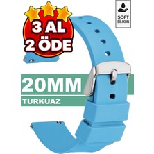 Trendburada 20mm Fossil-Welder-Wesse-Casio-Armani-Omega-Seiko-Tissot Saat Uyumlu Silikon Saat Kordonu Kayışı MR2