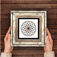 Skygo Yaşam Çiçeği Taş Duvar Tablosu - Çerçeveli Taş Tablo - Dekoratif Duvar Sanatı - Modern Ev ve Ofis Duvar Dekoru T1-177